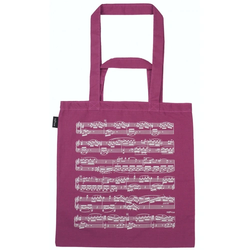 Purple Manuscript Tote or Music Bag with Long and Short Handles, Lightweight and Durable, 37.40 cm Length