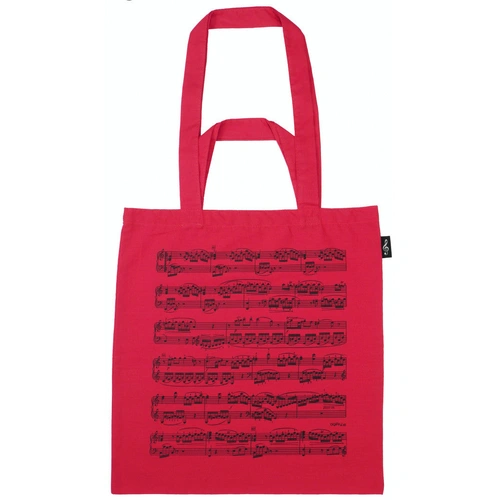 Red and Black Manuscript Tote or Music Bag with Long and Short Handles, Lightweight, 37.40 cm