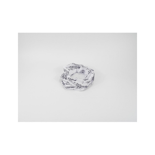 Loop Scarf White with Black Manuscript Print