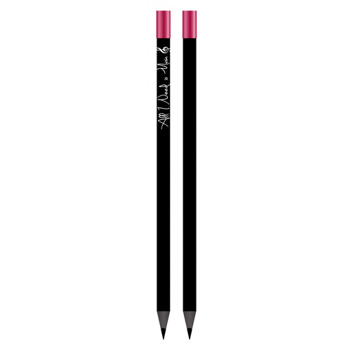 Magnetic Pencil "All I Need is Music" Black with Red End for Music Stands