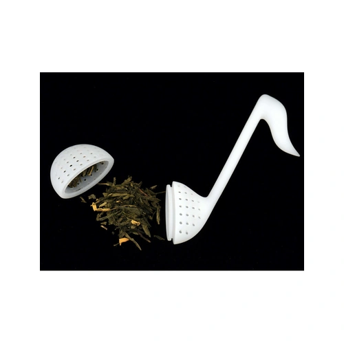 White Quaver-Shaped Tea Strainer