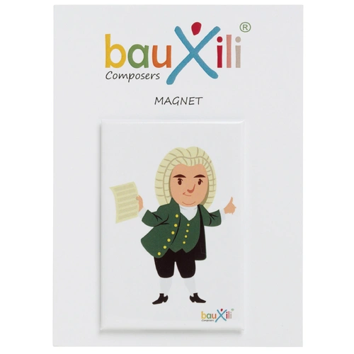 Bach Fridge Magnet with Violin - Durable Home Decor for Kids and Music Lovers