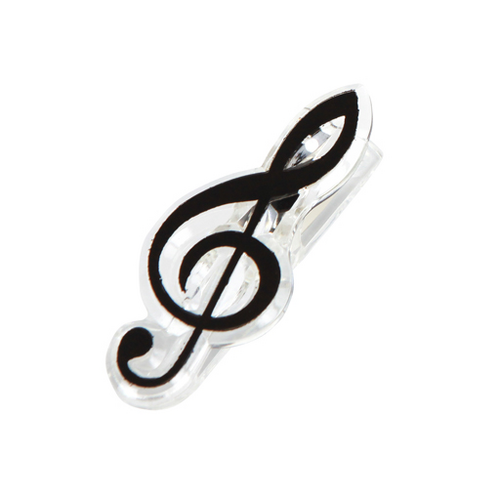 Music Paper Clip G Clef or Treble Clef Shape Black