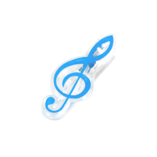 Treble Clef Paper Clip - Blue