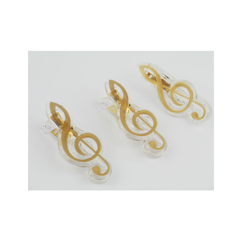 Gold G Clef or Treble Clef Music Paper Clip