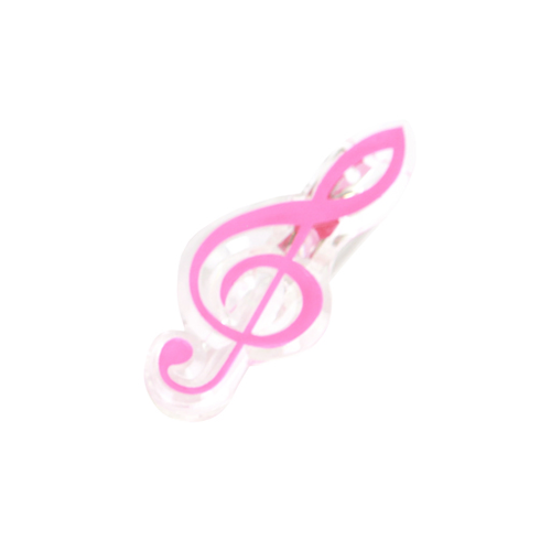 Treble Clef Paper Clip - Pink