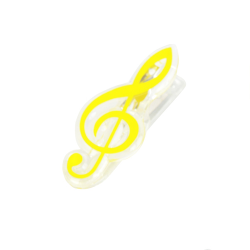 Treble Clef Paper Clip - Yellow
