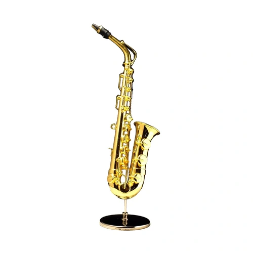 Mini Goldplated Saxophone with Stand and Protective Case