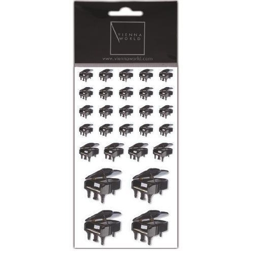 Grand Piano Stickers - 2 Sheets, 56 Stickers in 3 Sizes