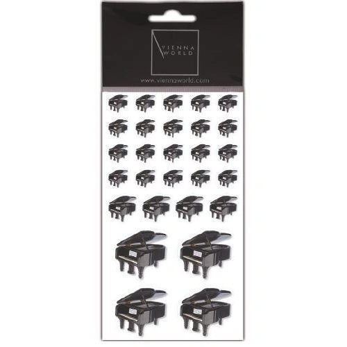 Grand Piano Stickers - 2 Sheets with 56 Stickers in 3 Sizes