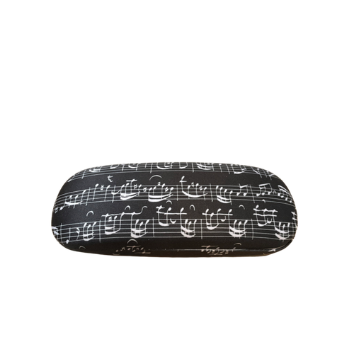 Black Glasses Case with White Manuscript 16x6x2.5cm