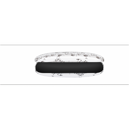 White Glasses Case with Black Manuscript, 16x6x2.5cm
