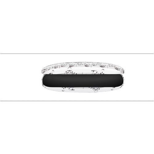 White Glasses Case with Black Manuscript 16x6x2.5cm