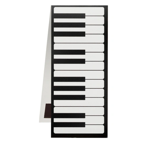 Piano Keyboard Magnetic Bookmark in Black and White