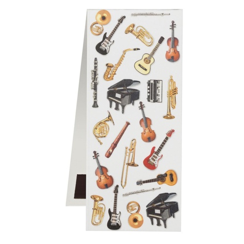 Magnetic White Bookmark with Instruments