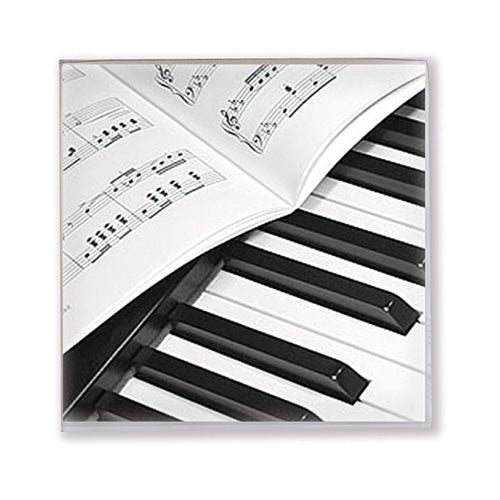 Piano Keyboard Cocktail Napkins with Sheet Music - Pack of 20, 25cm x 25cm