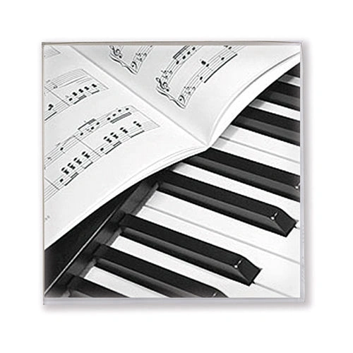 Cocktail Napkins Set - Piano Keyboard with Sheet Music, Pack of 20, 25cm x 25cm