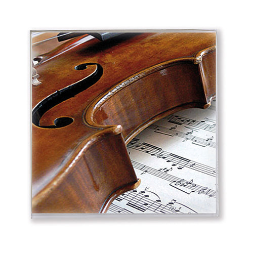 Violin Cocktail Napkins Set with Music Manuscript - Pack of 20, 25cm x 25cm