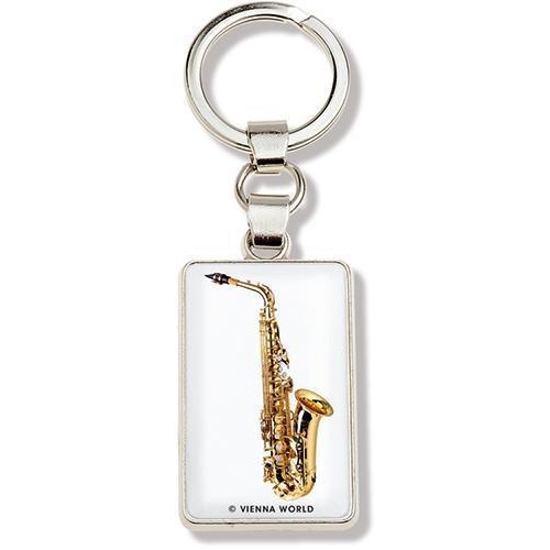 Metal Saxophone Keyring Keychain