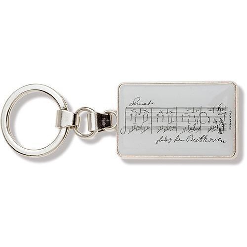 Beethoven Manuscript Silver Keyring