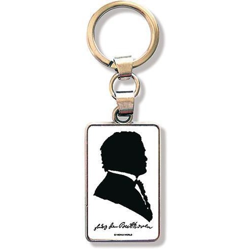 Beethovens Silhouette Keyring in Metal