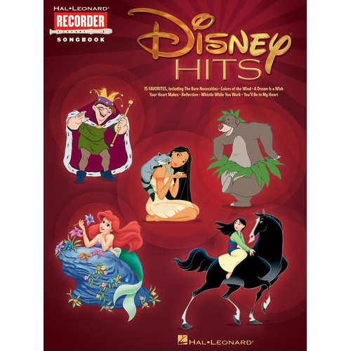 Disney Hits Recorder Songbook 