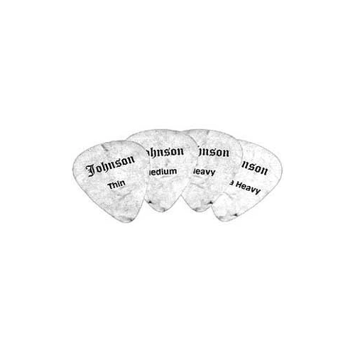 Johnson Heavy Gauge Guitar Picks White Pearl 144-Pack 1.15mm