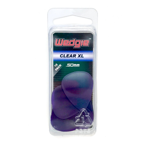 Wedgie Clear Pick 12 Pack .50 Blue