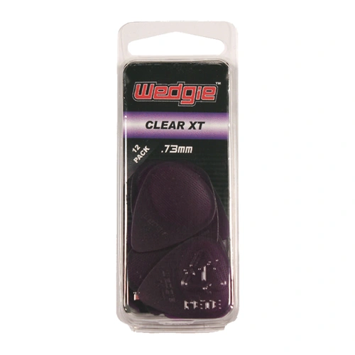 Wedgie Clear Pick 12 Pack .73mm Purple