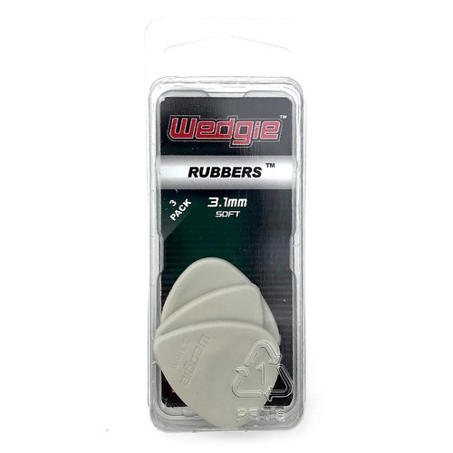 Wedgie Rubber Guitar Picks 18-Pack - 3.1 Soft
