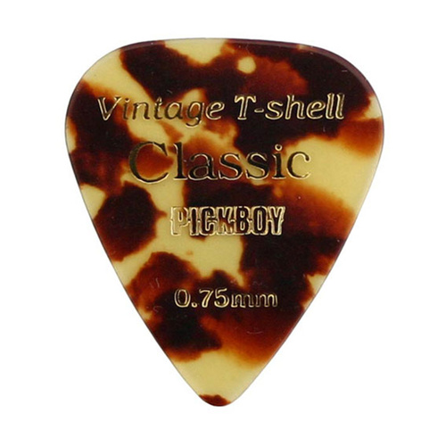 Pickboy Vintage Tortoiseshell Guitar Picks 12-Pack .75