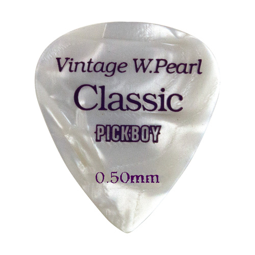 Pickboy Vintage White Pearl Guitar Picks - 12 Pack