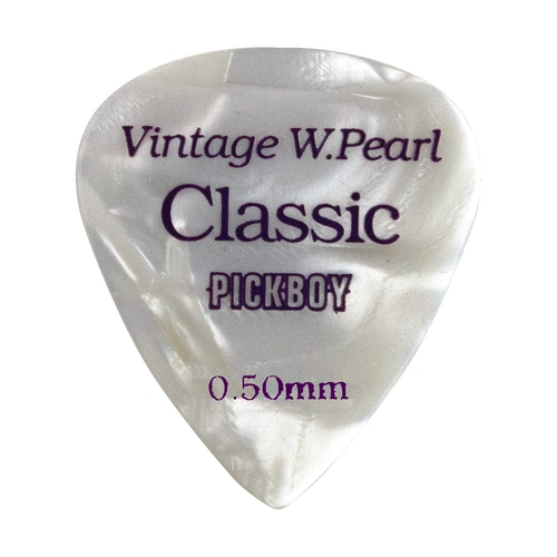 Pickboy Vintage White Pearl Guitar Picks - 12 Pack