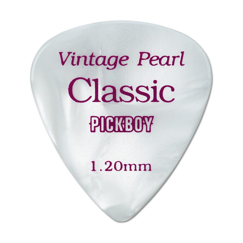 Pickboy Guitar Pick - Vintage White Pearl (12 Pack) 1.20