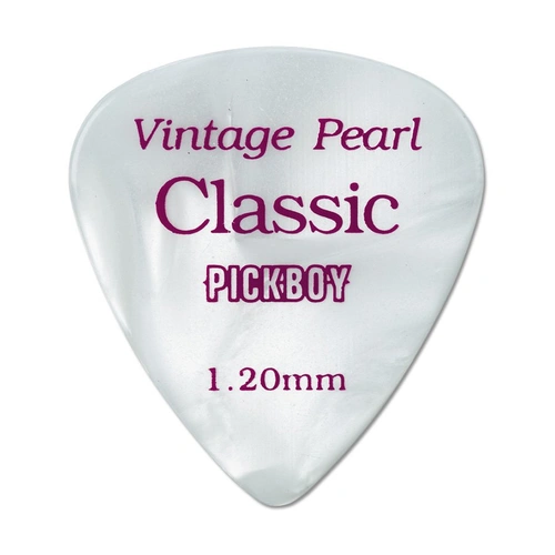 Pickboy Vintage White Pearl Guitar Picks - 12 Pack, 1.20 mm