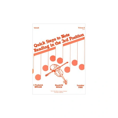Quick Steps to Notereading Volume 4 for Violin