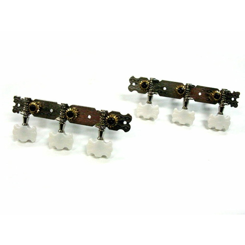 Dr. Parts Classical Machine Heads 3-A-Side Machine Heads Nickel Plated