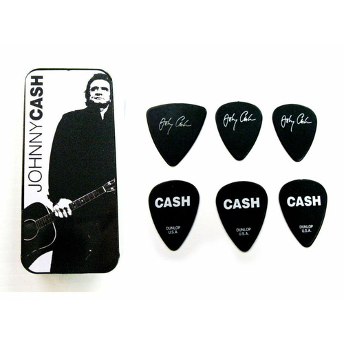 Johnny Cash Pick Tin Dunlop Poly Picks Johnny Cash Personal Pick Replica