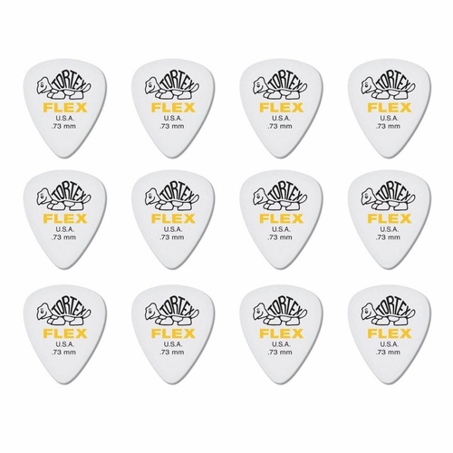 12 x Dunlop Tortex FLEX 0.73MM Gauge Guitar Picks 428R Plectrums