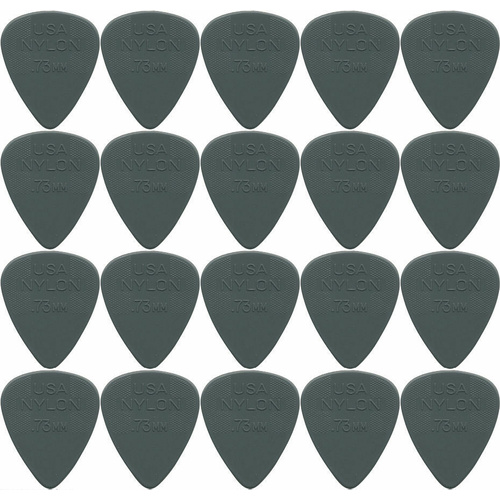 20 x Dunlop Nylon Standard "Greys" .73MM Gauge Guitar Picks