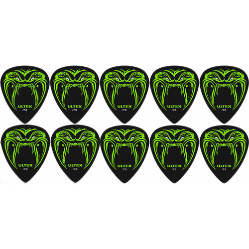 10 x Jim Dunlop JAMES HETFIELD Black Fang 0.73mm Ultex Guitar Picks Metallica