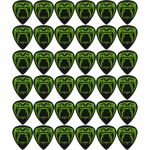36 x Jim Dunlop JAMES HETFIELD Black Fang 0.73mm Ultex Guitar Picks Metallica