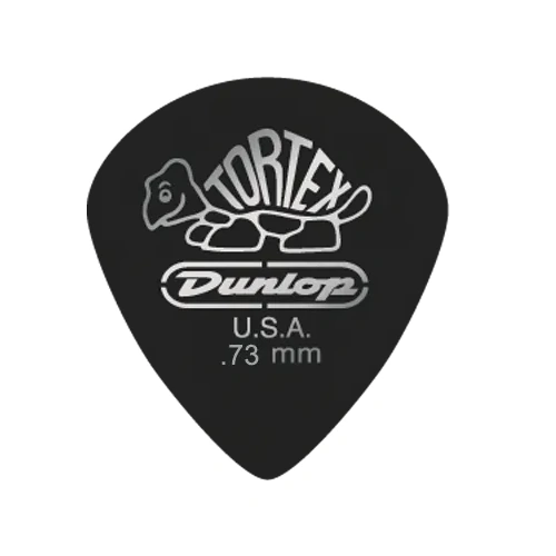 Jim Dunlop 0.73MM Tortex Black Gold Jazz Pick  (Single)