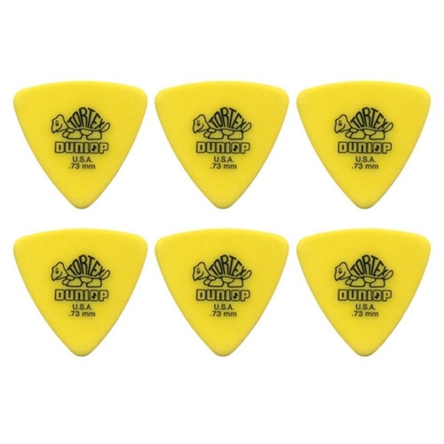 6 x Dunlop Tortex Triangle .73MM Gauge Guitar Picks 431R Plectrums