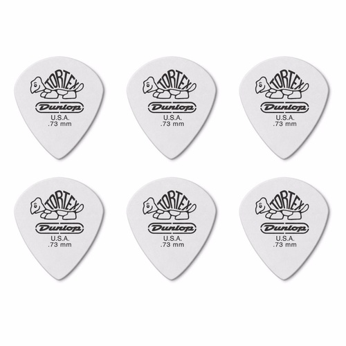 6 x Jim Dunlop Tortex Jazz 3 White 0.73mm Guitar Picks III 478R