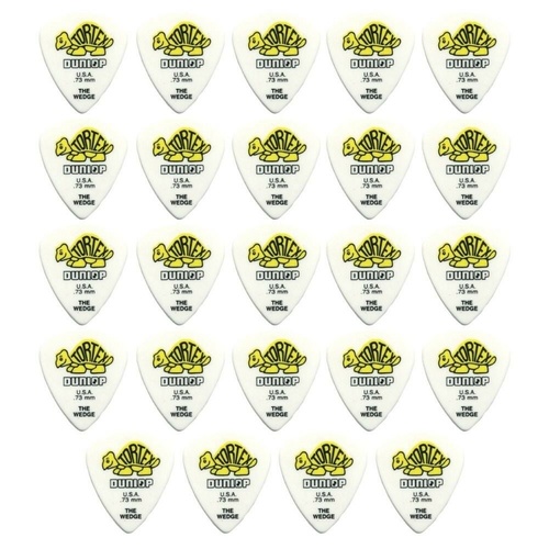 24 x Jim Dunlop Tortex Wedge 0.73mm Guitar Picks 424R USA Bulk Pack