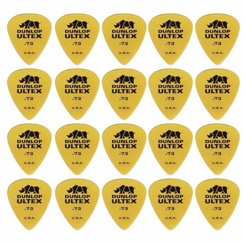 20 x Dunlop Ultex Standard .73MM Gauge Guitar Picks 421R Plectrums