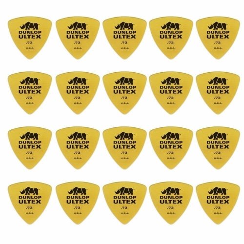 20 x Jim Dunlop Ultex Triangle 0.73MM Gauge Guitar Picks Plectrums, Bass