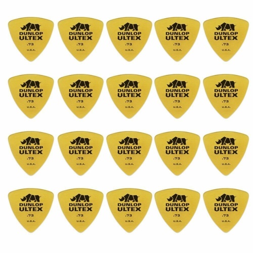 20 x Jim Dunlop Ultex Triangle 0.73MM Gauge Guitar Picks Plectrums, Bass