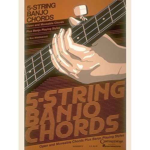 5-String Banjo Chord Chart by Centerstream Publications, 4 Pages, Includes Fingerboard Chart and Playing Style Explanations